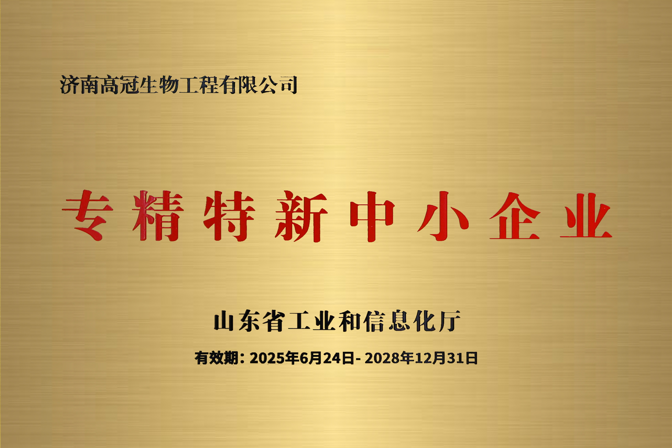 赫冠集團(tuán)—濟(jì)南高冠榮膺省級(jí)＂專精特新